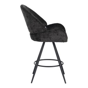 pak-029-000297-2 ΣΚΑΜΠΟ ΜΠΑΡ ΠΕΡΙΣΤΡΕΦΟΜΕΝΟ MOREA PAKOWORLD ΜΠΟΥΚΛΕ ΥΦΑΣΜΑ ΣΕ ΜΑΥΡΗ ΑΠΟΧΡΩΣΗ ΜΕ ΜΑΥΡΑ ΜΕΤΑΛΛΙΚΑ ΠΟΔΙΑ 68X66X82.5ΕΚ