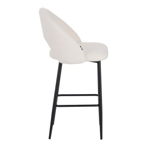 pak-029-000302-2 ΣΚΑΜΠΟ ΜΠΑΡ MASEBO PAKOWORLD ΜΠΟΥΚΛΕ ΥΦΑΣΜΑ ΣΕ ΛΕΥΚΗ ΑΠΟΧΡΩΣΗ ΜΕ ΜΑΥΡΑ ΜΕΤΑΛΛΙΚΑ ΠΟΔΙΑ 48X52X97ΕΚ