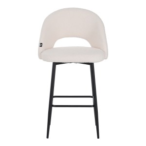 pak-029-000302-3 ΣΚΑΜΠΟ ΜΠΑΡ MASEBO PAKOWORLD ΜΠΟΥΚΛΕ ΥΦΑΣΜΑ ΣΕ ΛΕΥΚΗ ΑΠΟΧΡΩΣΗ ΜΕ ΜΑΥΡΑ ΜΕΤΑΛΛΙΚΑ ΠΟΔΙΑ 48X52X97ΕΚ