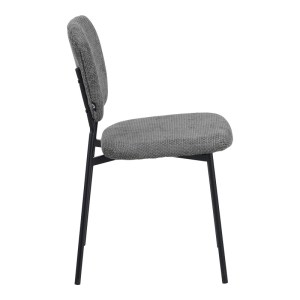 pak-029-000307-2 ΚΑΡΕΚΛΑ CATHAIR PAKOWORLD ΜΠΟΥΚΛΕ ΥΦΑΣΜΑ ΣΕ ΓΚΡΙ ΑΠΟΧΡΩΣΗ ΜΕ ΜΑΥΡΑ ΜΕΤΑΛΛΙΚΑ ΠΟΔΙΑ 68X66X82.5ΕΚ