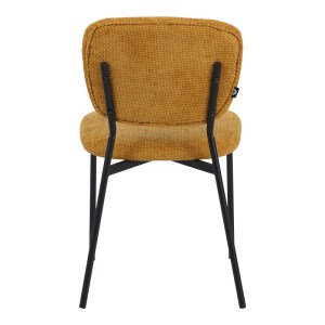 pak-029-000308-4 ΚΑΡΕΚΛΑ CATHAIR PAKOWORLD ΜΠΟΥΚΛΕ ΥΦΑΣΜΑ ΣΕ ΜΟΥΣΤΑΡΔΙ ΑΠΟΧΡΩΣΗ ΜΕ ΜΑΥΡΑ ΜΕΤΑΛΛΙΚΑ ΠΟΔΙΑ 48X53X82ΕΚ