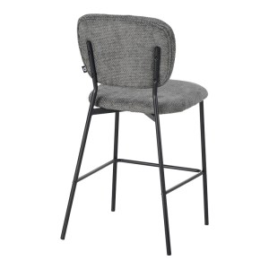 pak-029-000310-1 ΣΚΑΜΠΟ ΜΠΑΡ CATHAIR PAKOWORLD ΜΠΟΥΚΛΕ ΥΦΑΣΜΑ ΣΕ ΓΚΡΙ ΑΠΟΧΡΩΣΗ ΜΕ ΜΑΥΡΑ ΜΕΤΑΛΛΙΚΑ ΠΟΔΙΑ 48X54X100ΕΚ