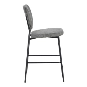 pak-029-000310-2 ΣΚΑΜΠΟ ΜΠΑΡ CATHAIR PAKOWORLD ΜΠΟΥΚΛΕ ΥΦΑΣΜΑ ΣΕ ΓΚΡΙ ΑΠΟΧΡΩΣΗ ΜΕ ΜΑΥΡΑ ΜΕΤΑΛΛΙΚΑ ΠΟΔΙΑ 48X54X100ΕΚ