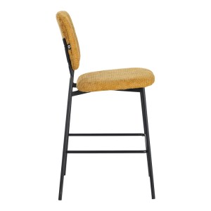 pak-029-000312-2 ΣΚΑΜΠΟ ΜΠΑΡ CATHAIR PAKOWORLD ΜΠΟΥΚΛΕ ΥΦΑΣΜΑ ΣΕ ΜΟΥΣΤΑΡΔΙ ΑΠΟΧΡΩΣΗ ΜΕ ΜΑΥΡΑ ΜΕΤΑΛΛΙΚΑ ΠΟΔΙΑ 48X54X100ΕΚ