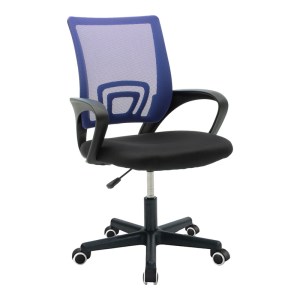 pak-029-000325 ΚΑΡΕΚΛΑ ΓΡΑΦΕΙΟΥ BERTO II PAKOWORLD ΜΕ ΥΦΑΣΜΑ MESH ΣΕ ΜΠΛΕ-ΜΑΥΡΗ ΑΠΟΧΡΩΣΗ 57.5X54.5X81-91ΕΚ