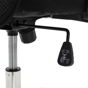 pak-029-000327-5 ΚΑΡΕΚΛΑ ΓΡΑΦΕΙΟΥ JOEL II PAKOWORLD ΜΕ ΥΦΑΣΜΑ MESH ΣΕ ΜΑΥΡΗ ΑΠΟΧΡΩΣΗ 75X53X115-125ΕΚ