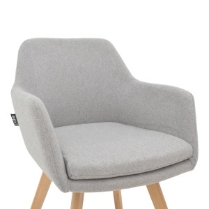 pak-029-000328-5 ΠΟΛΥΘΡΟΝΑ SAFIRA PAKOWORLD ΥΦΑΣΜΑ ΣΕ ΓΚΡΙ ΑΠΟΧΡΩΣΗ ΜΕ ΦΥΣΙΚΟ ΧΡΩΜΑ ΞΥΛΙΝΟ ΠΟΔΙ 57X58X84ΕΚ