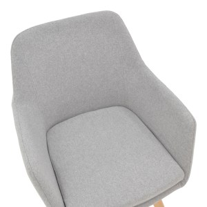 pak-029-000328-6 ΠΟΛΥΘΡΟΝΑ SAFIRA PAKOWORLD ΥΦΑΣΜΑ ΣΕ ΓΚΡΙ ΑΠΟΧΡΩΣΗ ΜΕ ΦΥΣΙΚΟ ΧΡΩΜΑ ΞΥΛΙΝΟ ΠΟΔΙ 57X58X84ΕΚ