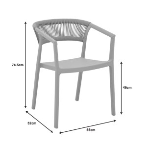 pak-029-000332-7 ΠΟΛΥΘΡΟΝΑ SILLIA PAKOWORLD ΣΤΟΙΒΑΖΟΜΕΝΗ PP CAPPUCCINO ΑΠΟΧΡΩΣΗ ΜΕ ΜΠΕΖ RATTAN 55X52X74.5ΕΚ