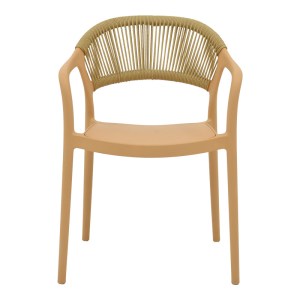 pak-029-000335-3 ΠΟΛΥΘΡΟΝΑ ANKARA PAKOWORLD ΣΤΟΙΒΑΖΟΜΕΝΗ PP CAPPUCCINO ΑΠΟΧΡΩΣΗ ΜΕ ΜΠΕΖ RATTAN 57X48X80ΕΚ