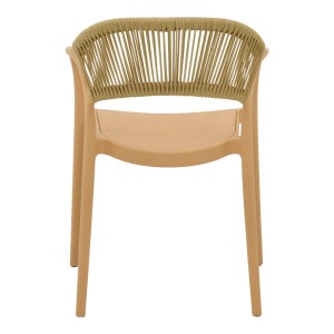 pak-029-000335-4 ΠΟΛΥΘΡΟΝΑ ANKARA PAKOWORLD ΣΤΟΙΒΑΖΟΜΕΝΗ PP CAPPUCCINO ΑΠΟΧΡΩΣΗ ΜΕ ΜΠΕΖ RATTAN 57X48X80ΕΚ