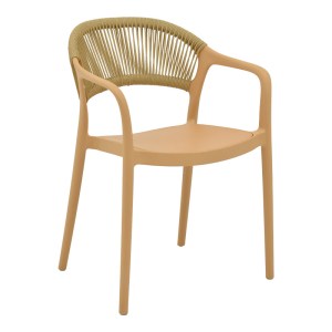pak-029-000335 ΠΟΛΥΘΡΟΝΑ ANKARA PAKOWORLD ΣΤΟΙΒΑΖΟΜΕΝΗ PP CAPPUCCINO ΑΠΟΧΡΩΣΗ ΜΕ ΜΠΕΖ RATTAN 57X48X80ΕΚ