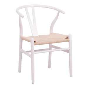 pak-029-000343 ΚΑΡΕΚΛΑ WISHBONE PAKOWORLD RUBBERWOOD-ΣΧΟΙΝΙ ΣΕ ΛΕΥΚΗ ΑΠΟΧΡΩΣΗ 60X51X80ΕΚ