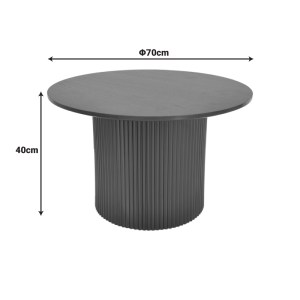 pak-029-000350-4 ΤΡΑΠΕΖΙ ΣΑΛΟΝΙΟΥ DOVEL PAKOWORLD MDF ΣΕ ΜΑΥΡΗ ΑΠΟΧΡΩΣΗ Φ70X40ΕΚ