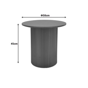 pak-029-000351-4 ΒΟΗΘΗΤΙΚΟ ΤΡΑΠΕΖΙ DOVEL PAKOWORLD MDF ΣΕ ΚΑΡΥΔΙ-ΜΑΥΡΗ ΑΠΟΧΡΩΣΗ Φ50X45ΕΚ