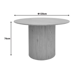 pak-029-000355-4 ΤΡΑΠΕΖΙ KARULO PAKOWORLD MDF ΣΕ SONOMA ΑΠΟΧΡΩΣΗ Φ120X76ΕΚ