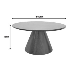 pak-029-000359-3 ΤΡΑΠΕΖΙ ΣΑΛΟΝΙΟΥ DONDA PAKOWORLD MDF ΣΕ ΜΑΥΡΗ ΑΠΟΧΡΩΣΗ Φ80X45ΕΚ