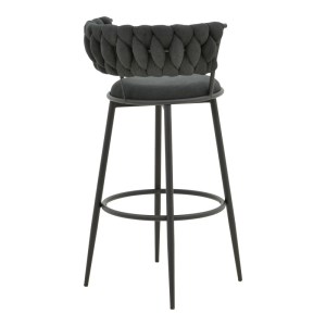 pak-029-000386-1 ΣΚΑΜΠΟ ΜΠΑΡ ALKIA I PAKOWORLD ΥΦΑΣΜΑ ΣΕ ΜΑΥΡΗ ΑΠΟΧΡΩΣΗ- ΠΟΔΙ ΜΑΥΡΟ ΜΕΤΑΛΛΟ 50X56X95ΕΚ