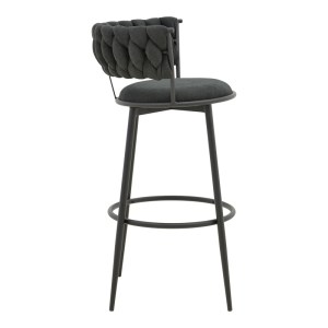 pak-029-000386-2 ΣΚΑΜΠΟ ΜΠΑΡ ALKIA I PAKOWORLD ΥΦΑΣΜΑ ΣΕ ΜΑΥΡΗ ΑΠΟΧΡΩΣΗ- ΠΟΔΙ ΜΑΥΡΟ ΜΕΤΑΛΛΟ 50X56X95ΕΚ