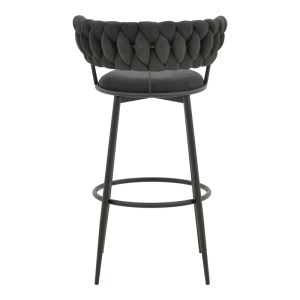 pak-029-000386-4 ΣΚΑΜΠΟ ΜΠΑΡ ALKIA I PAKOWORLD ΥΦΑΣΜΑ ΣΕ ΜΑΥΡΗ ΑΠΟΧΡΩΣΗ- ΠΟΔΙ ΜΑΥΡΟ ΜΕΤΑΛΛΟ 50X56X95ΕΚ