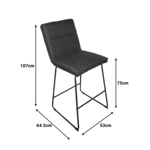 pak-029-000393-1 ΣΚΑΜΠΟ ΜΠΑΡ ESSENTIAL PAKOWORLD ΥΦΑΣΜΑ ΜΠΕΖ-ΠΟΔΙ ΜΑΥΡΟ ΜΕΤΑΛΛΙΚΟ 53X64.5X107ΕΚ