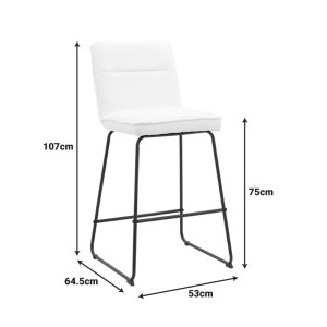 pak-029-000393-6 ΣΚΑΜΠΟ ΜΠΑΡ ESSENTIAL PAKOWORLD ΥΦΑΣΜΑ ΜΠΕΖ-ΠΟΔΙ ΜΑΥΡΟ ΜΕΤΑΛΛΙΚΟ 53X64.5X107ΕΚ