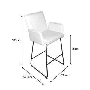 pak-029-000402-1 ΣΚΑΜΠΟ ΜΠΑΡ ESSENTIAL PAKOWORLD ΥΦΑΣΜΑ ΛΕΥΚΟ-ΠΟΔΙ ΜΑΥΡΟ ΜΕΤΑΛΛΙΚΟ 57X64.5X107ΕΚ