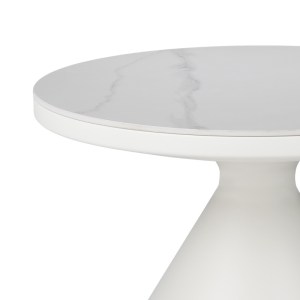 pak-029-000418-5 ΒΟΗΘΗΤΙΚΑ ΤΡΑΠΕΖΙΑ COOZLIN INART SINTERED STONE ΣΕ ΑΠΟΧΡΩΣΗ ΛΕΥΚΟ ΜΑΡΜΑΡΟΥ ΜΕ ΛΕΥΚΟ ΜΕΤΑΛΛΟ