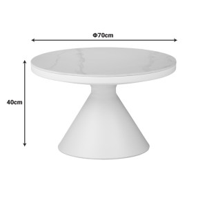pak-029-000418-7 ΒΟΗΘΗΤΙΚΑ ΤΡΑΠΕΖΙΑ COOZLIN INART SINTERED STONE ΣΕ ΑΠΟΧΡΩΣΗ ΛΕΥΚΟ ΜΑΡΜΑΡΟΥ ΜΕ ΛΕΥΚΟ ΜΕΤΑΛΛΟ