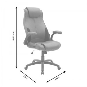 pak-033-000013-7 ΚΑΡΕΚΛΑ ΓΡΑΦΕΙΟΥ ΔΙΕΥΘΥΝΤΗ BEAR PAKOWORLD PU ΤΑΜΠΑ ANTIQUE-ΜΑΥΡΟ