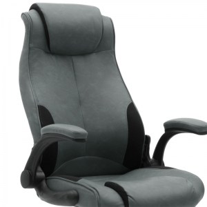pak-033-000017-4 ΚΑΡΕΚΛΑ ΓΡΑΦΕΙΟΥ ΔΙΕΥΘΥΝΤΗ BEAR PAKOWORLD PU ΓΚΡΙ ANTIQUE-ΜΑΥΡΟ