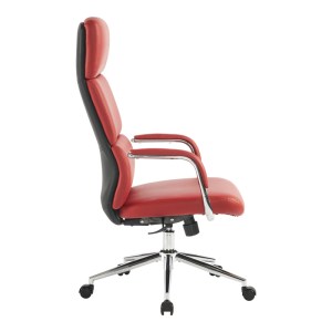 pak-033-000034-2 ΚΑΡΕΚΛΑ ΓΡΑΦΕΙΟΥ ΔΙΕΥΘΥΝΤΗ BENDONA PAKOWORLD PU ΣΕ ΚΟΚΚΙΝΗ ΑΠΟΧΡΩΣΗ 71X78X119-127ΕΚ