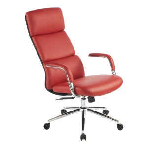 pak-033-000034-3 ΚΑΡΕΚΛΑ ΓΡΑΦΕΙΟΥ ΔΙΕΥΘΥΝΤΗ BENDONA PAKOWORLD PU ΣΕ ΚΟΚΚΙΝΗ ΑΠΟΧΡΩΣΗ 71X78X119-127ΕΚ
