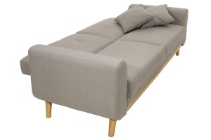 pak-035-000012-2 ΚΑΝΑΠΕΣ-ΚΡΕΒΑΤΙ CARMELO PAKOWORLD ΜΕ ΜΠΕΖ-ΓΚΡΙ ΥΦΑΣΜΑ 214X80X86ΕΚ