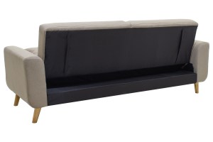 pak-035-000012-4 ΚΑΝΑΠΕΣ-ΚΡΕΒΑΤΙ CARMELO PAKOWORLD ΜΕ ΜΠΕΖ-ΓΚΡΙ ΥΦΑΣΜΑ 214X80X86ΕΚ