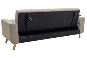 pak-035-000012-5 ΚΑΝΑΠΕΣ-ΚΡΕΒΑΤΙ CARMELO PAKOWORLD ΜΕ ΜΠΕΖ-ΓΚΡΙ ΥΦΑΣΜΑ 214X80X86ΕΚ