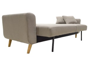 pak-035-000012-7 ΚΑΝΑΠΕΣ-ΚΡΕΒΑΤΙ CARMELO PAKOWORLD ΜΕ ΜΠΕΖ-ΓΚΡΙ ΥΦΑΣΜΑ 214X80X86ΕΚ