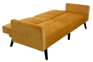pak-035-000018-2 ΓΩΝΙΑΚΟΣ ΚΑΝΑΠΕΣ-ΚΡΕΒΑΤΙ ΜΕ ΣΚΑΜΠΩ DREAM ΚΙΤΡΙΝΟ ΒΕΛΟΥΔΟ 209X87-195X80ΕΚ