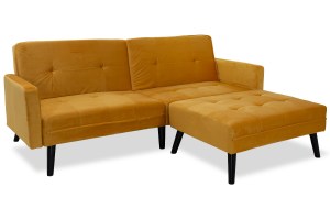 pak-035-000018 ΓΩΝΙΑΚΟΣ ΚΑΝΑΠΕΣ-ΚΡΕΒΑΤΙ ΜΕ ΣΚΑΜΠΩ DREAM ΚΙΤΡΙΝΟ ΒΕΛΟΥΔΟ 209X87-195X80ΕΚ