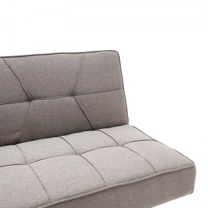 pak-035-000061-5 ΚΑΝΑΠΕΣ-ΚΡΕΒΑΤΙ TRAVIS PAKOWORLD 3ΘΕΣΙΟΣ ΥΦΑΣΜΑ ΓΚΡΙ 175X83X74ΕΚ