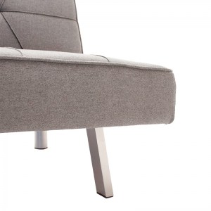 pak-035-000061-6 ΚΑΝΑΠΕΣ-ΚΡΕΒΑΤΙ TRAVIS PAKOWORLD 3ΘΕΣΙΟΣ ΥΦΑΣΜΑ ΓΚΡΙ 175X83X74ΕΚ