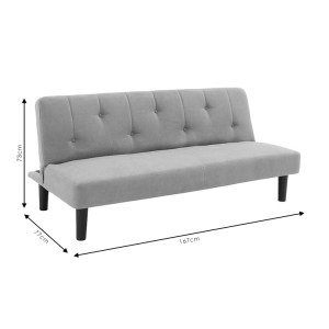 pak-035-000067-7 ΚΑΝΑΠΕΣ-ΚΡΕΒΑΤΙ BREATHE PAKOWORLD ΥΦΑΣΜΑ ΓΚΡΙ 167X77X73ΕΚ