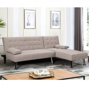 pak-035-000070-2 ΓΩΝΙΑΚΟΣ ΚΑΝΑΠΕΣ-ΚΡΕΒΑΤΙ ΑΝΑΣΤΡΕΨΙΜΟΣ BRISK PAKOWORLD ΚΑΦΕ-ΓΚΡΙ ΥΦΑΣΜΑ 200X146X75ΕΚ