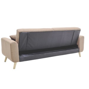 pak-035-000085-5 ΚΑΝΑΠΕΣ-ΚΡΕΒΑΤΙ CARMELO PAKOWORLD ΜΕ ΜΠΕΖ ΥΦΑΣΜΑ 214X80X86ΕΚ