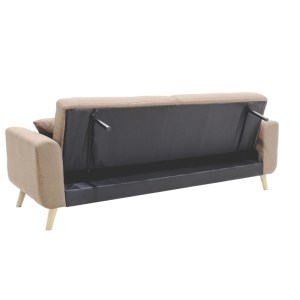 pak-035-000085-6 ΚΑΝΑΠΕΣ-ΚΡΕΒΑΤΙ CARMELO PAKOWORLD ΜΕ ΜΠΕΖ ΥΦΑΣΜΑ 214X80X86ΕΚ