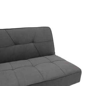 pak-035-000087-4 ΚΑΝΑΠΕΣ-ΚΡΕΒΑΤΙ TRAVIS PAKOWORLD 3ΘΕΣΙΟΣ ΜΕ ΥΦΑΣΜΑ ΑΝΘΡΑΚΙ 175X83X74ΕΚ