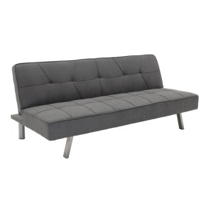 pak-035-000087 ΚΑΝΑΠΕΣ-ΚΡΕΒΑΤΙ TRAVIS PAKOWORLD 3ΘΕΣΙΟΣ ΜΕ ΥΦΑΣΜΑ ΑΝΘΡΑΚΙ 175X83X74ΕΚ