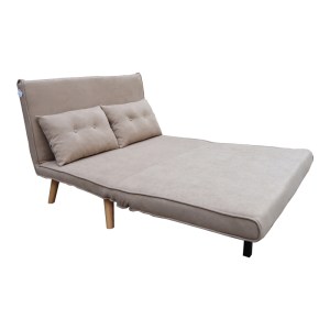 pak-035-000089-2 ΚΑΝΑΠΕΣ-ΚΡΕΒΑΤΙ JOSUANE PAKOWORLD ΔΙΘΕΣΙΟΣ ΜΠΕΖ ΥΦΑΣΜΑ ΚΑΙ ΞΥΛΙΝΟ ΠΟΔΙ ΣΕ ΦΥΣΙΚΗ ΑΠΟΧΡΩΣΗ 117X80X81ΕΚ
