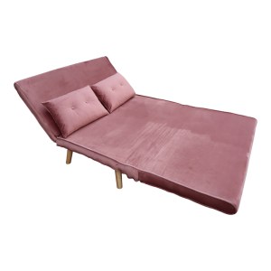 pak-035-000090-2 ΚΑΝΑΠΕΣ-ΚΡΕΒΑΤΙ JOSUANE PAKOWORLD ΔΙΘΕΣΙΟΣ ΣΑΠΙΟ ΜΗΛΟ ΒΕΛΟΥΔΟ ΚΑΙ ΞΥΛΙΝΟ ΠΟΔΙ ΣΕ ΦΥΣΙΚΗ ΑΠΟΧΡΩΣΗ 117X80X81ΕΚ