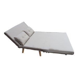 pak-035-000091-2 ΚΑΝΑΠΕΣ-ΚΡΕΒΑΤΙ JOSUANE PAKOWORLD ΔΙΘΕΣΙΟΣ ΓΚΡΙ ΒΕΛΟΥΔΟ ΚΑΙ ΞΥΛΙΝΟ ΠΟΔΙ ΣΕ ΦΥΣΙΚΗ ΑΠΟΧΡΩΣΗ 117X80X81ΕΚ